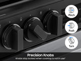 Bespoke 6.0 cu. ft. Smart Slide-In Gas Range with Precision Knobs in Stainless Steel - (NSG6DG8100SRAA)