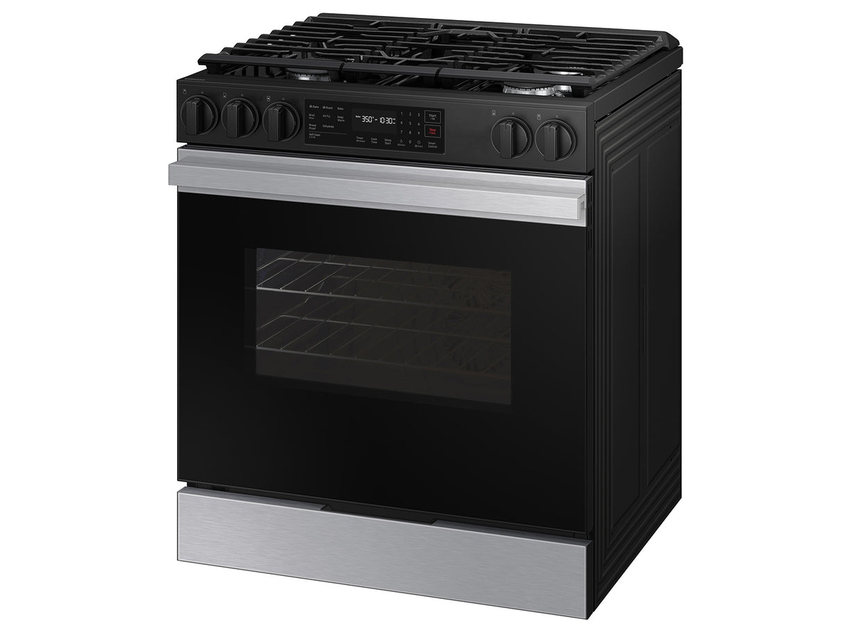 Bespoke 6.0 cu. ft. Smart Slide-In Gas Range with Precision Knobs in Stainless Steel - (NSG6DG8100SRAA)