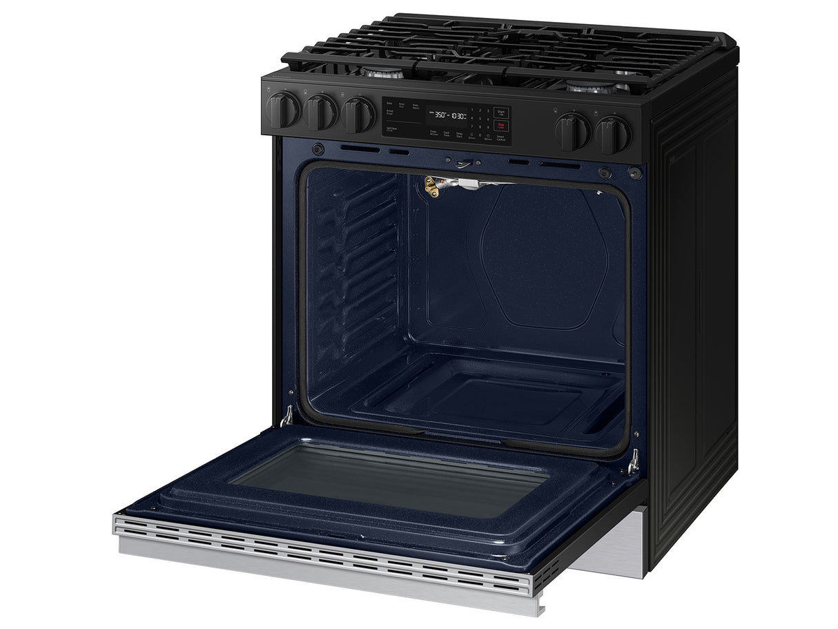 Bespoke 6.0 cu. ft. Smart Slide-In Gas Range with Precision Knobs in Stainless Steel - (NSG6DG8100SRAA)