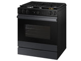 Bespoke 6.0 cu. ft. Smart Slide-In Gas Range with Air Sous Vide & Air Fry in Matte Black Steel - (NSG6DG8500MTAA)