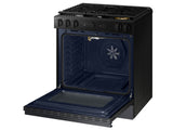 Bespoke 6.0 cu. ft. Smart Slide-In Gas Range with Air Sous Vide & Air Fry in Matte Black Steel - (NSG6DG8500MTAA)