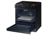Bespoke 6.0 cu. ft. Smart Slide-In Gas Range with Air Sous Vide & Air Fry in Matte Black Steel - (NSG6DG8500MTAA)