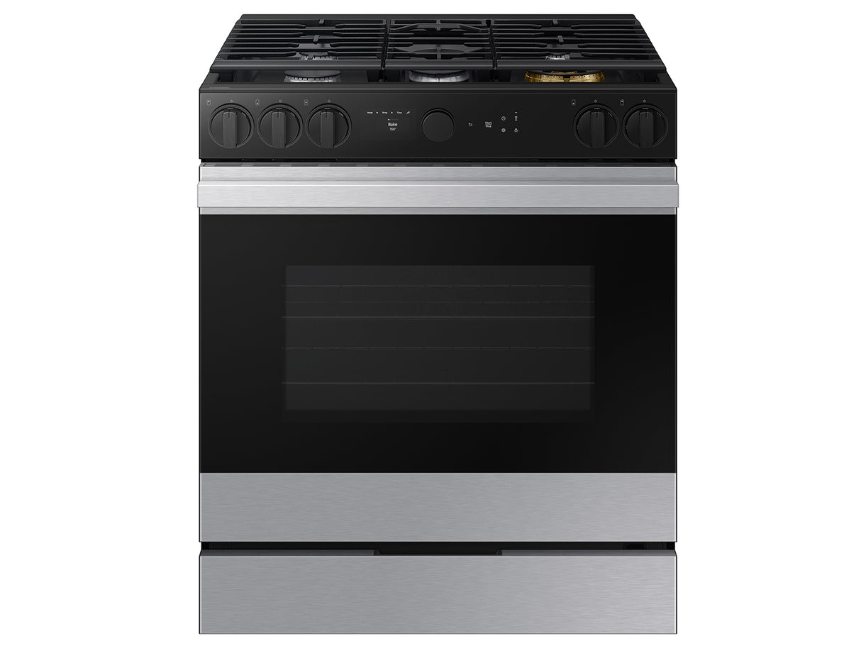Bespoke 6.0 cu. ft. Smart Slide-In Gas Range with Air Sous Vide & Air Fry in Stainless Steel - (NSG6DG8500SRAA)