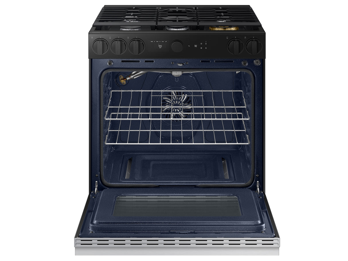 Bespoke 6.0 cu. ft. Smart Slide-In Gas Range with Air Sous Vide & Air Fry in Stainless Steel - (NSG6DG8500SRAA)