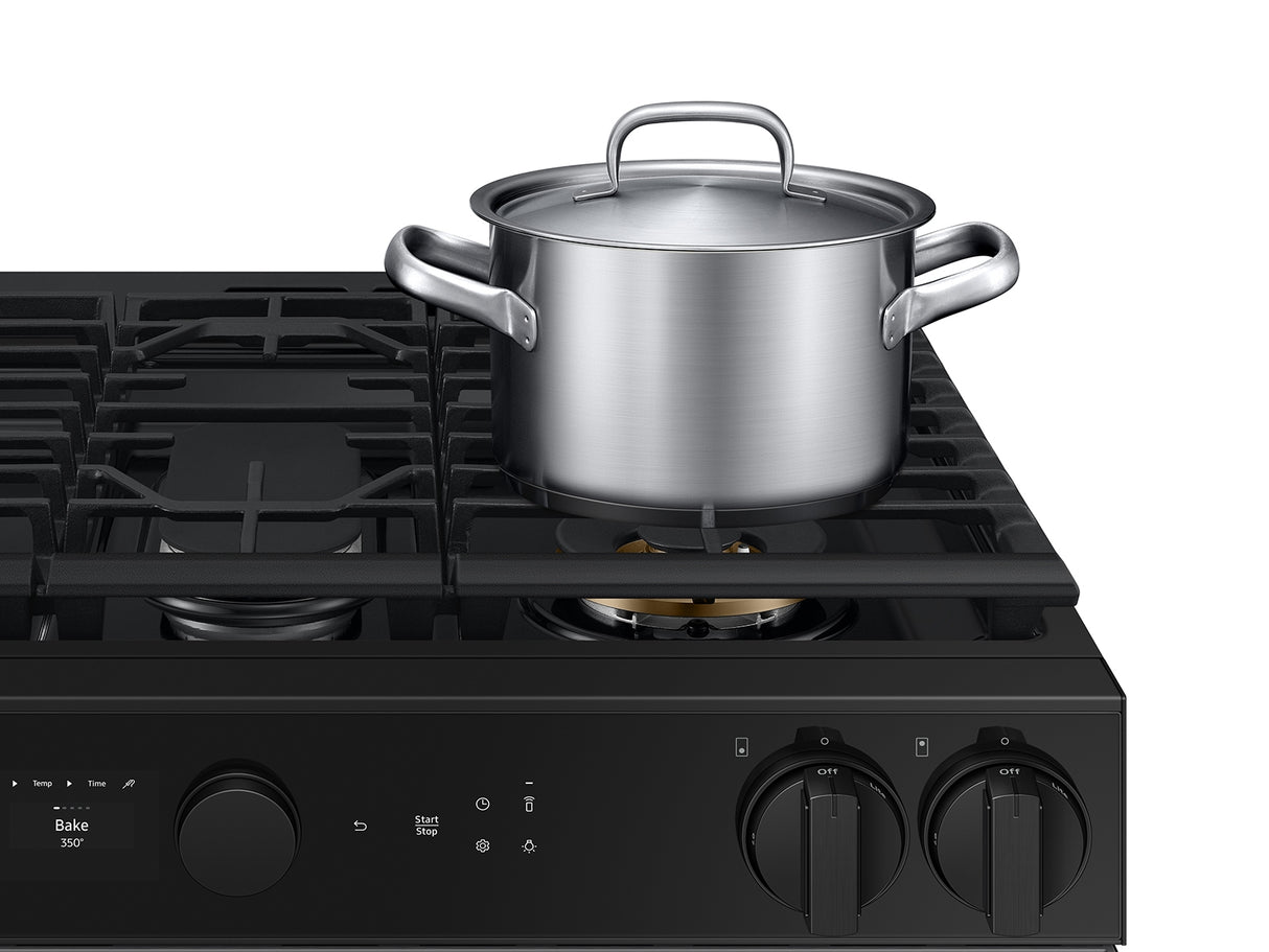 Bespoke 6.0 cu. ft. Smart Slide-In Gas Range with Air Sous Vide & Air Fry in Stainless Steel - (NSG6DG8500SRAA)