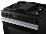 Bespoke 6.0 cu. ft. Smart Slide-In Gas Range with Air Sous Vide & Air Fry in Stainless Steel - (NSG6DG8500SRAA)