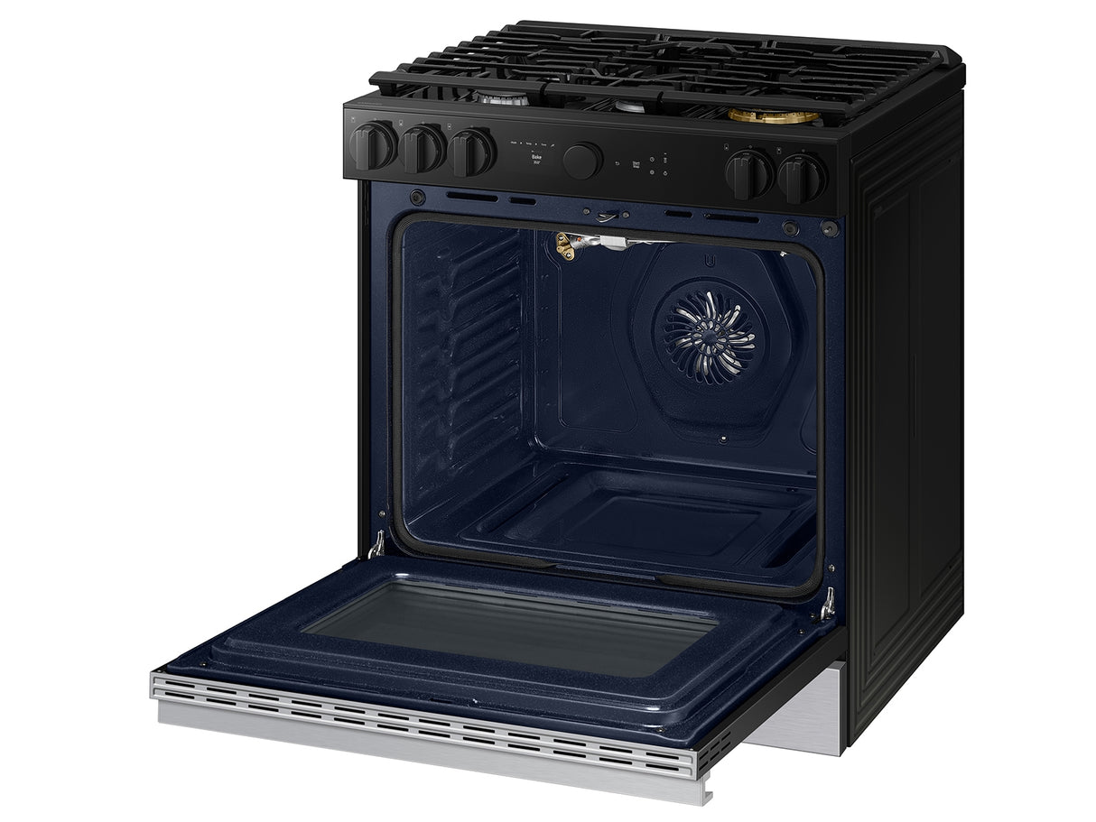 Bespoke 6.0 cu. ft. Smart Slide-In Gas Range with Air Sous Vide & Air Fry in Stainless Steel - (NSG6DG8500SRAA)