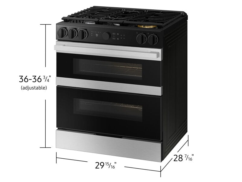 Bespoke Smart Slide-In Gas Range 6.0 cu. ft. with Flex Duo™ & Illuminated Precision Knobs in Stainless Steel - (NSG6DG8550SRAA)