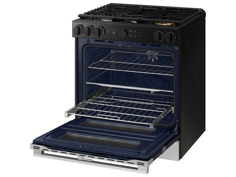 Bespoke Smart Slide-In Gas Range 6.0 cu. ft. with Flex Duo™ & Illuminated Precision Knobs in Stainless Steel - (NSG6DG8550SRAA)