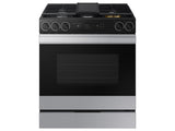 Bespoke 6.0 cu. ft. Smart Slide-In Gas Range with Smart Oven Camera & Illuminated Precision Knobs in Stainless Steel - (NSG6DG8700SRAA)