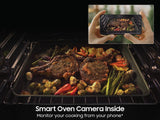 Bespoke 6.0 cu. ft. Smart Slide-In Gas Range with Smart Oven Camera & Illuminated Precision Knobs in Stainless Steel - (NSG6DG8700SRAA)