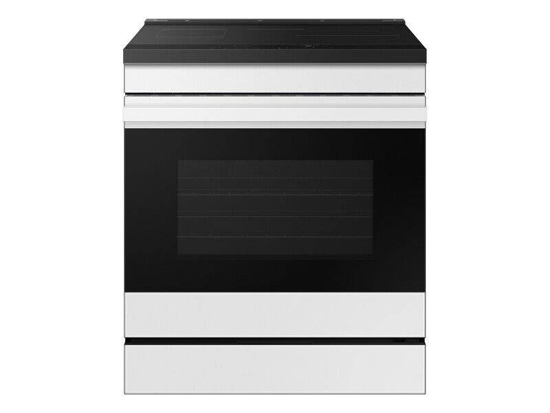 Bespoke 6.3 cu. ft. Smart Slide-In Induction Range with Anti-Scratch Glass Cooktop & Air Fry in White Glass - (NSI6DB930012AA)
