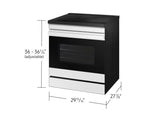Bespoke 6.3 cu. ft. Smart Slide-In Induction Range with Anti-Scratch Glass Cooktop & Air Fry in White Glass - (NSI6DB930012AA)