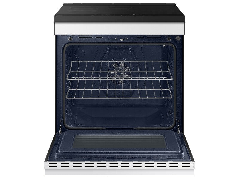 Bespoke 6.3 cu. ft. Smart Slide-In Induction Range with Anti-Scratch Glass Cooktop & Air Fry in White Glass - (NSI6DB930012AA)