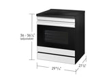 Bespoke 6.3 cu. ft. Smart Slide-In Induction Range with Ambient Edge Lighting™ & Air Sous Vide in White Glass - (NSI6DB950012AA)