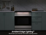 Bespoke 6.3 cu. ft. Smart Slide-In Induction Range with Ambient Edge Lighting™ & Air Sous Vide in White Glass - (NSI6DB950012AA)
