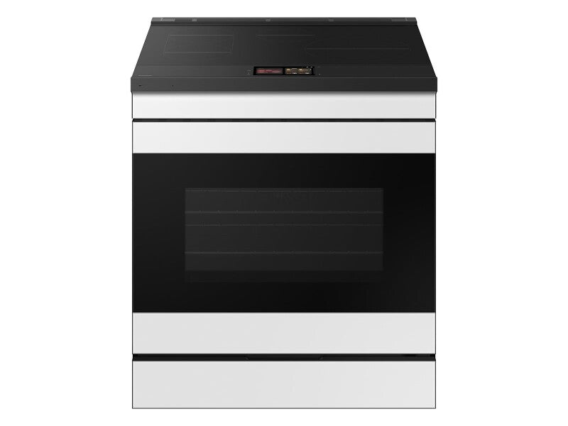 Bespoke 6.3 cu. ft. Smart Slide-In Induction Range with AI Home & Smart Oven Camera in White Glass - (NSI6DB990012AA)