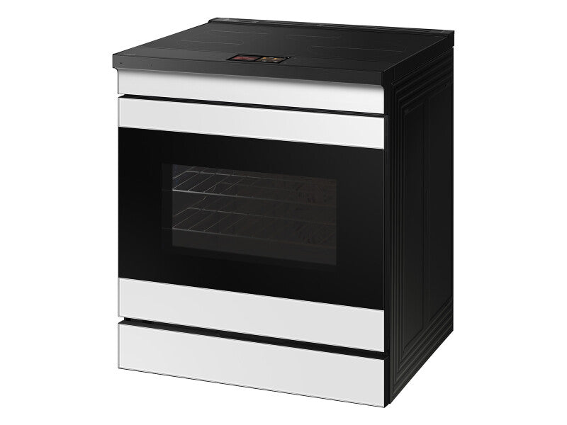 Bespoke 6.3 cu. ft. Smart Slide-In Induction Range with AI Home & Smart Oven Camera in White Glass - (NSI6DB990012AA)