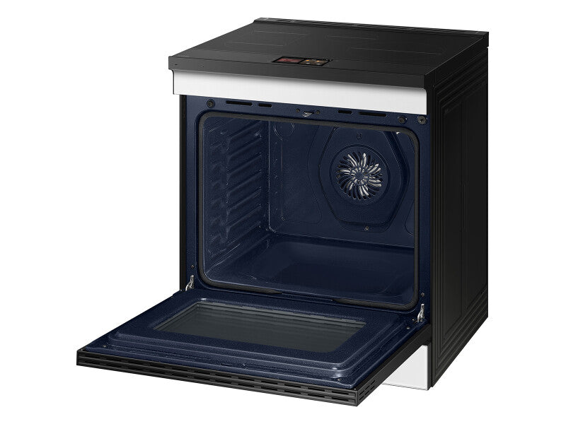 Bespoke 6.3 cu. ft. Smart Slide-In Induction Range with AI Home & Smart Oven Camera in White Glass - (NSI6DB990012AA)