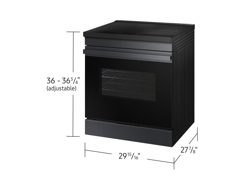 Bespoke 6.3 cu. ft. Smart Slide-In Induction Range with Anti-Scratch Glass Cooktop in Matte Black Steel - (NSI6DG9100MTAA)