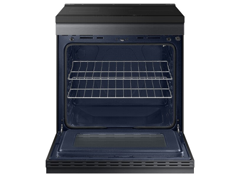 Bespoke 6.3 cu. ft. Smart Slide-In Induction Range with Anti-Scratch Glass Cooktop in Matte Black Steel - (NSI6DG9100MTAA)