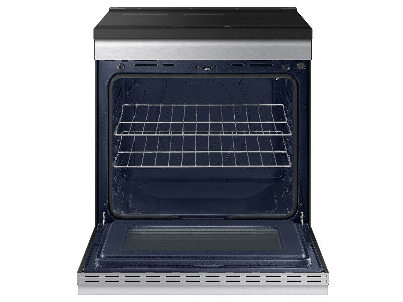 Bespoke 6.3 cu. ft. Smart Slide-In Induction Range with Anti-Scratch Glass Cooktop in Stainless Steel - (NSI6DG9100SRAA)