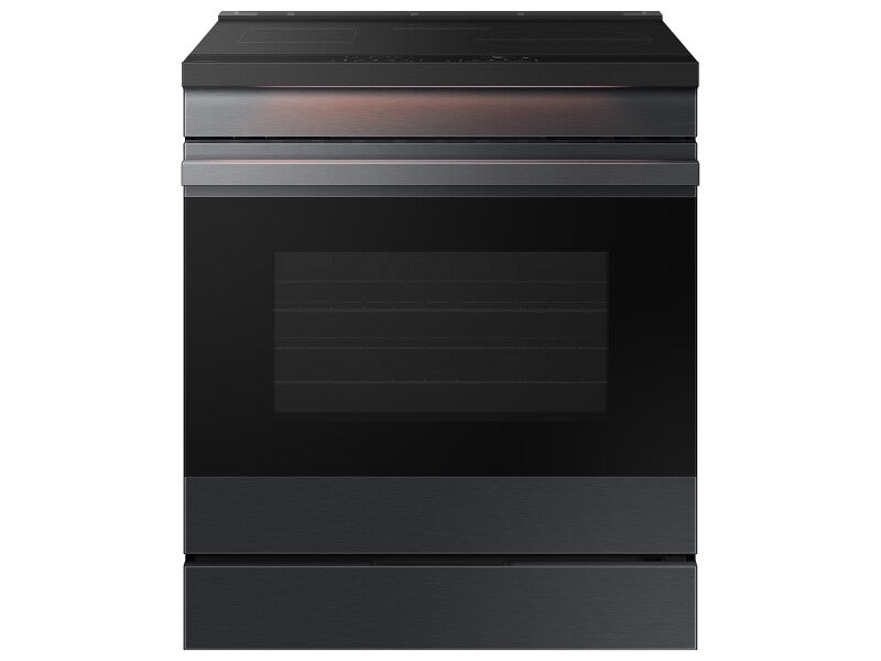 Bespoke 6.3 cu. ft. Smart Slide-In Induction Range with Ambient Edge Lighting™ & Air Sous Vide in Matte Black Steel - (NSI6DG9500MTAA)