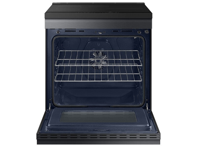 Bespoke 6.3 cu. ft. Smart Slide-In Induction Range with Ambient Edge Lighting™ & Air Sous Vide in Matte Black Steel - (NSI6DG9500MTAA)