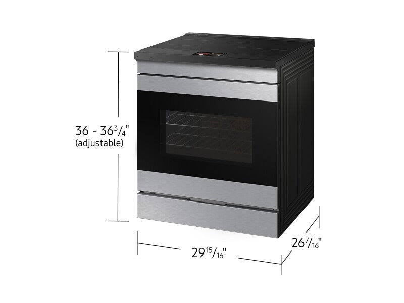 Bespoke 6.3 cu. ft. Smart Slide-In Induction Range with AI Home & Smart Oven Camera in Stainless Steel - (NSI6DG9900SRAA)