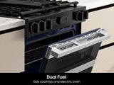 Bespoke Smart Slide-In Dual Fuel Range 6.3 cu. ft. with Flex Duo™ & Illuminated Precision Knobs in Stainless Steel - (NSY6DG8550SRAA)