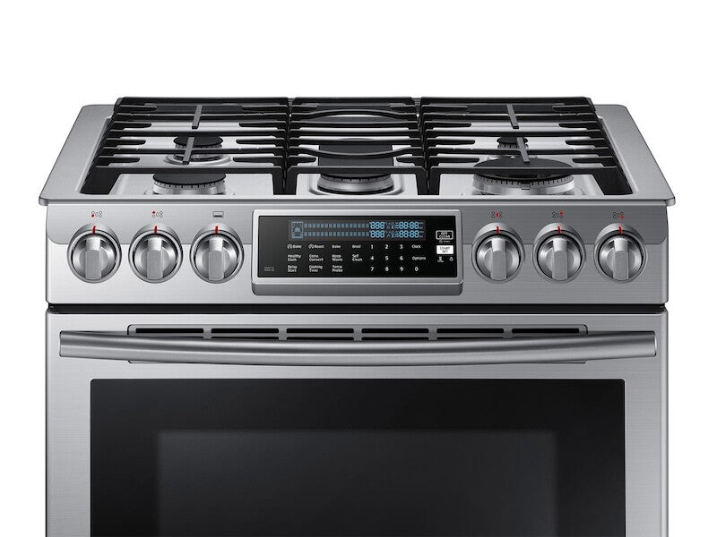 5.8 cu. ft. Slide-In Gas Range with True Convection - (NX58H9500WSAA)