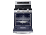 5.8 cu. ft. Freestanding Gas Range with True Convection and Steam Reheat in Black Stainless Steel - (NX58M6650WG) - SAMSUNG