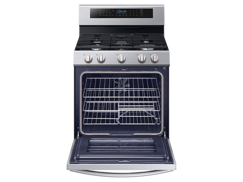 5.8 cu. ft. Freestanding Gas Range with True Convection and Steam Reheat in Black Stainless Steel - (NX58M6650WG) - SAMSUNG