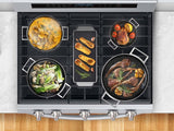 5.8 cu. ft. Freestanding Gas Range with True Convection and Steam Reheat in Black Stainless Steel - (NX58M6650WG) - SAMSUNG