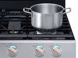 5.8 cu. ft. Freestanding Gas Range with True Convection and Steam Reheat in Black Stainless Steel - (NX58M6650WG) - SAMSUNG