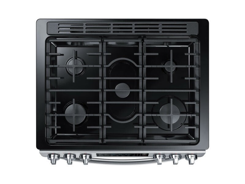 5.8 cu. ft. Slide-in Gas Range with Convection in Black Stainless Steel - (NX58R9421SG) - SAMSUNG