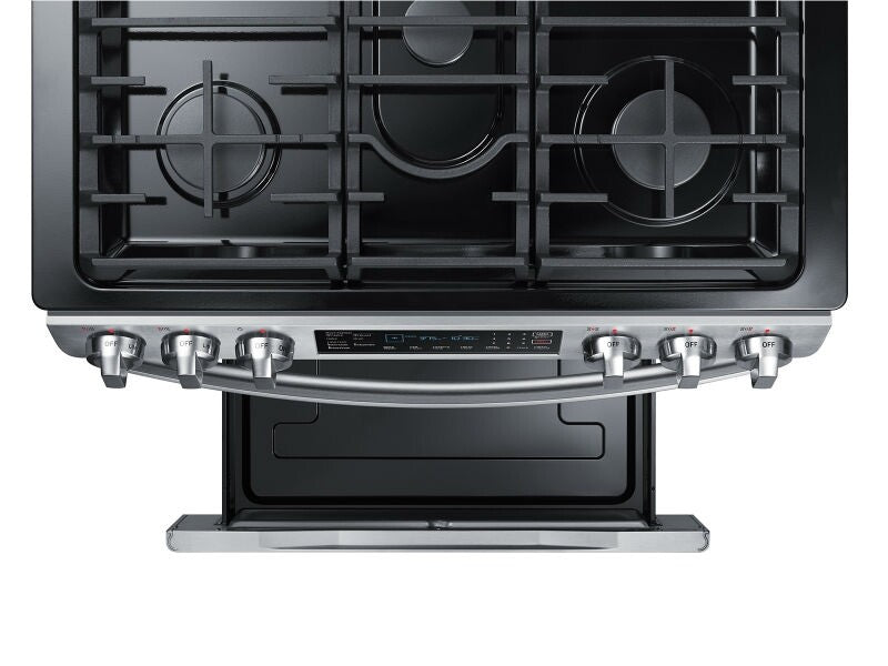 5.8 cu. ft. Slide-in Gas Range with Convection in Black Stainless Steel - (NX58R9421SG) - SAMSUNG