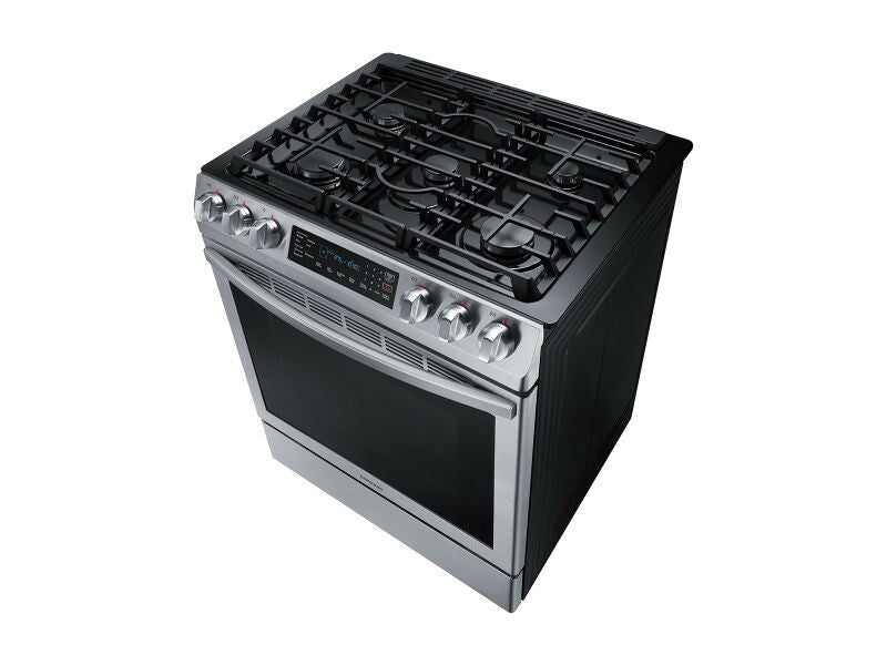 5.8 cu. ft. Slide-in Gas Range with Convection in Tuscan Stainless Steel - (NX58R9421ST) - SAMSUNG