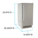 15" ELITE Series Outdoor Built-In Ice Maker - (OIM1550U3S) - AVANTI