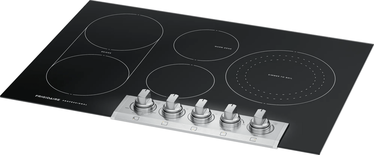 Frigidaire Professional 30" Electric Cooktop with 5 Radiant Elements &amp; Bridge, Stainless Steel