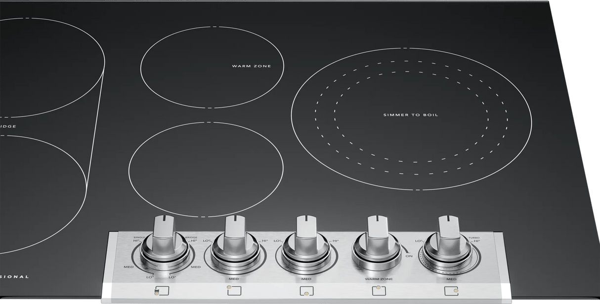 Frigidaire Professional 36" Electric Cooktop with 5 Radiant Elements &amp; Bridge, Stainless Steel