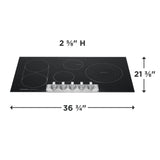 Frigidaire Professional 36" Electric Cooktop with 5 Radiant Elements &amp; Bridge, Stainless Steel