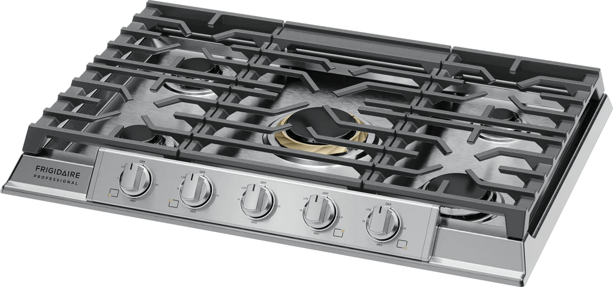 Frigidaire Professional 30" Gas Cooktop with 5 Sealed Burners &amp; PowerPlus 18,000 BTU, Stainless Steel