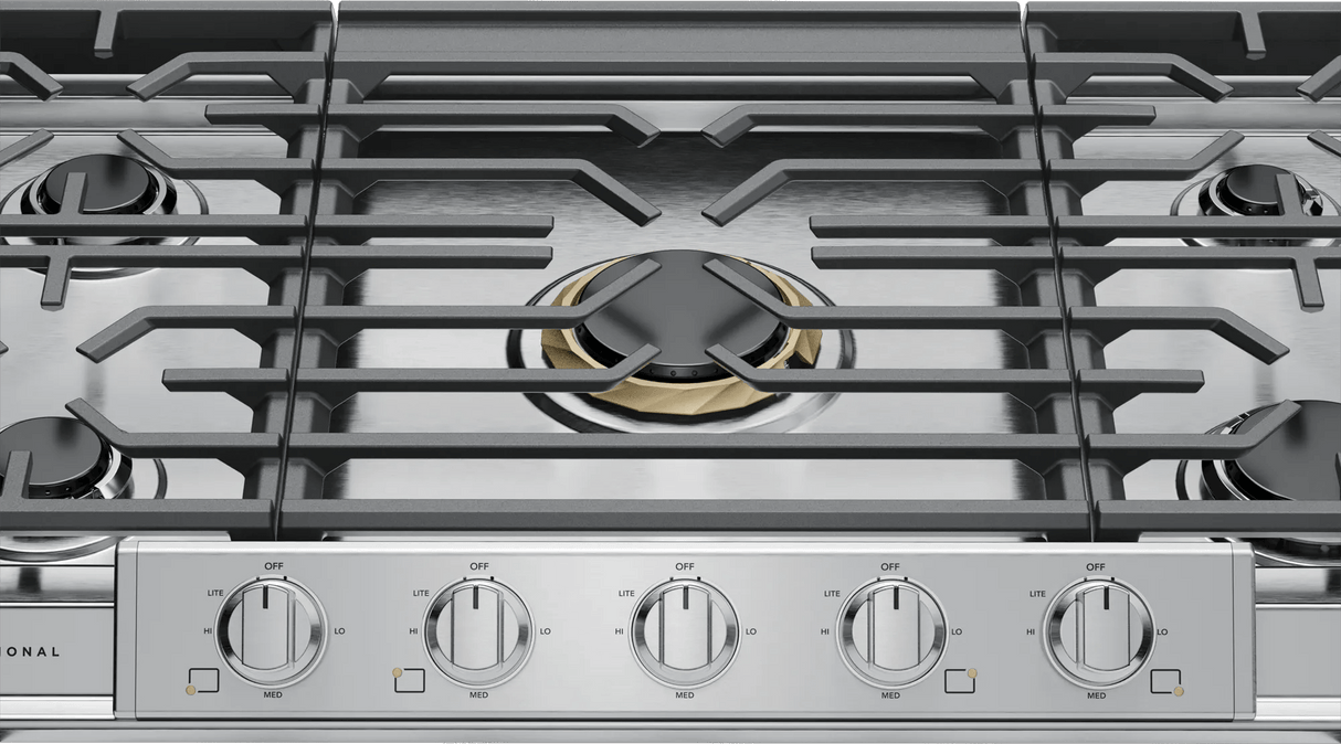 Frigidaire Professional 36" Gas Cooktop with 5 Sealed Burners &amp; PowerPlus 18,000 BTU, Stainless Steel