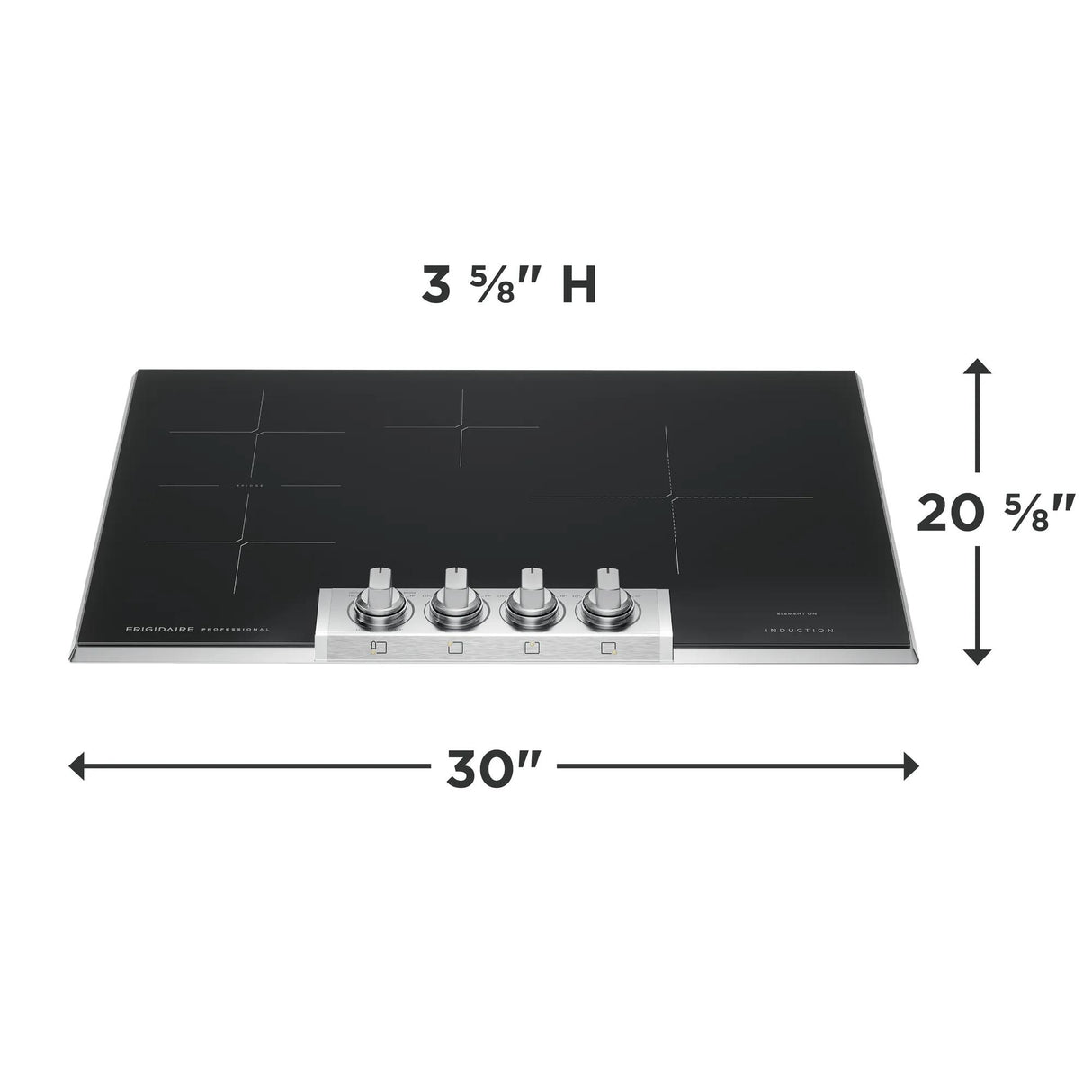 Frigidaire Professional 30" Induction Cooktop with Bridge Element &amp; EvenTemp, Stainless Steel