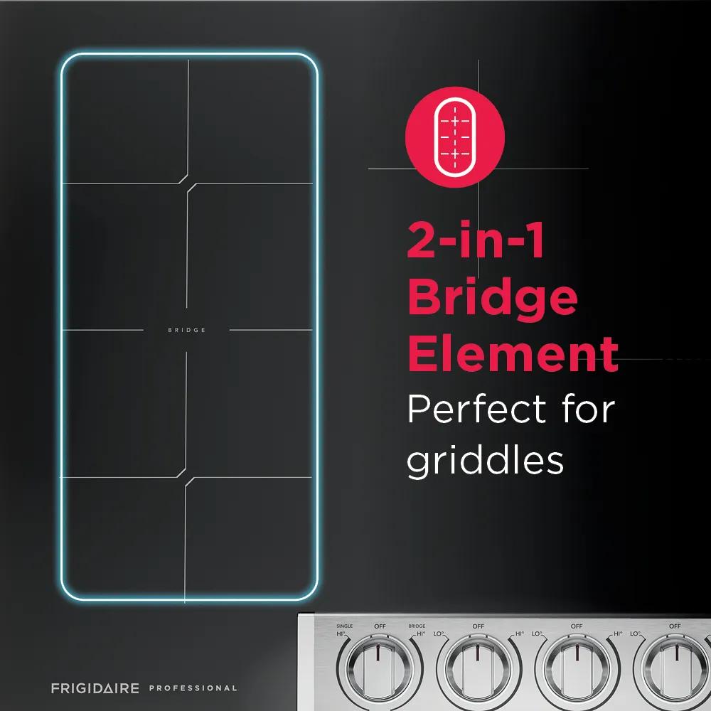 Frigidaire Professional 30" Induction Cooktop with Bridge Element &amp; EvenTemp, Stainless Steel