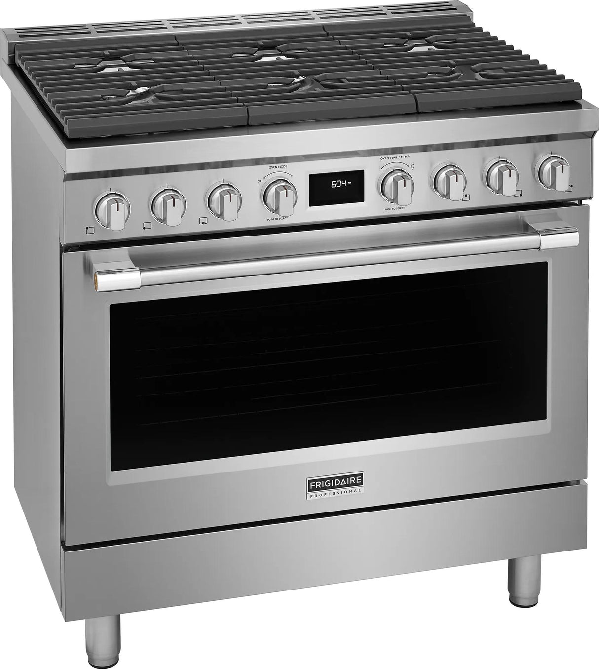 Frigidaire Professional 36" Freestanding Dual-Fuel Range with Dual-Fan Convection, 6 Burners, 4.4 Cu. Ft., Smudge-Proof Stainless Steel - PCFD3670AF