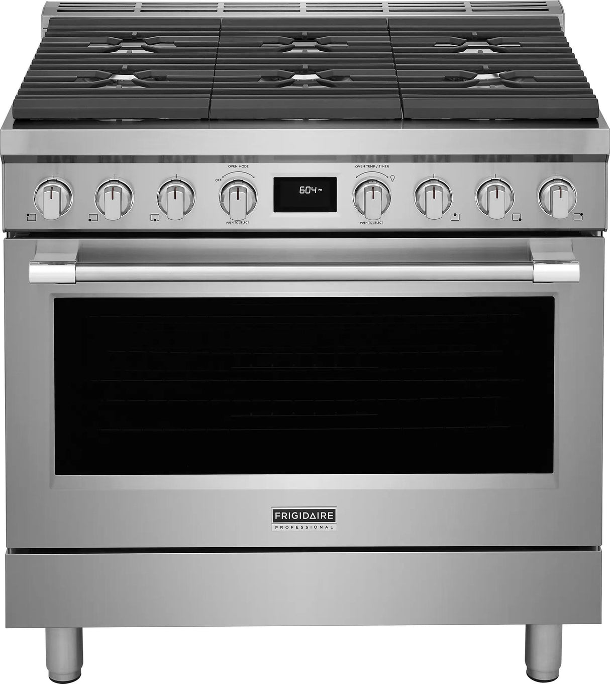 Frigidaire Professional 36" Freestanding Dual-Fuel Range with Dual-Fan Convection, 6 Burners, 4.4 Cu. Ft., Smudge-Proof Stainless Steel - PCFD3670AF