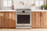 Frigidaire Professional 30" Slide-In Electric Range with Total Convection &amp; Air Fry, 6.2 Cu. Ft., Smudge-Proof Stainless Steel - PCFE3080AF