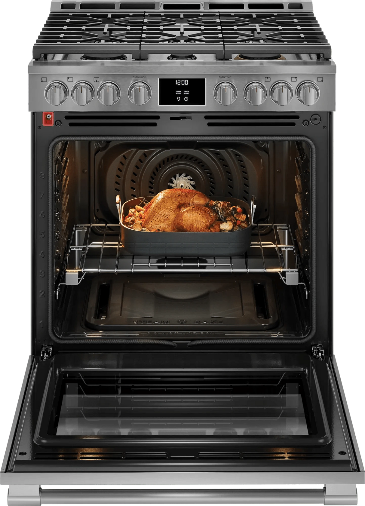 Frigidaire Professional Stainless Steel 30" Gas Range with No Preheat + Air Fry - (PCFG3080AF)